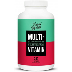 LIVELY VITAMIN CO. Мультивітаміни - 37 вітамінів, мінералів і екстрактів - Енергія - Пам'ять - Імунна функція - Серце- Мозок - Зосередженість - Настрій - Антиоксиданти - Молочні продукти Без сої, глютену - 240 вегетаріанських капсул