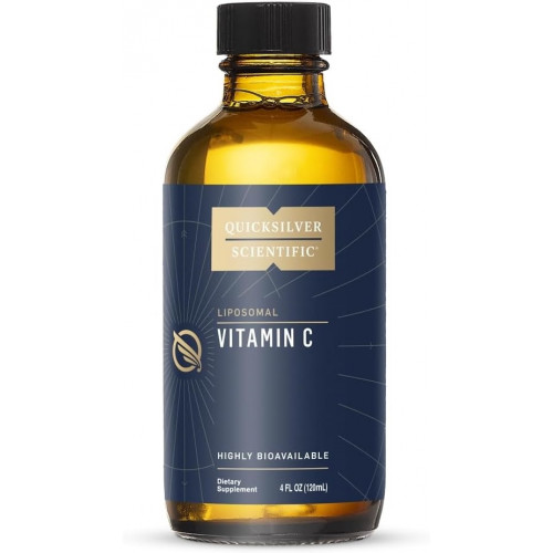 Quicksilver Scientific Liposomal Vitamin C - 1000 мг буферизованої рідкої добавки з вітаміном C - Підтримка імунітету + антиоксидантів - Ліпосоми для чудового засвоєння - Веганський + без ГМО (4 унції / 120 мл)