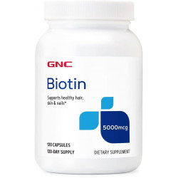 GNC біотин 5000 мкг | Підтримує здоров'я волосся, шкіри та нігтів | 120 граф