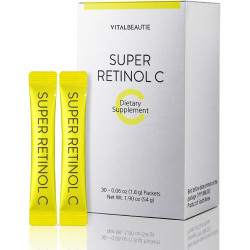 Super Retinol C (порошок, добавка для догляду за шкірою) - Вітамін A, C, D, E, пантотенова кислота, цинк, L-цистеїн для сяйва та тонусу шкіри Авторизований для веганів AMOREPACIFIC - 30 пакетів