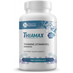 Thiamax Vitamin B1 (Thiamine TTFD) капсули, без наповнювачів або агентів текучості, 100 мг, 180 штук