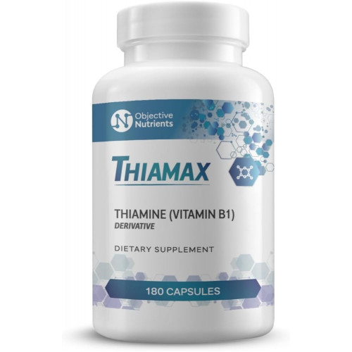 Капсулы Thiamax Vitamin B1 (Thiamine TTFD), без наполнителей и добавок, 100 мг, 180 штук