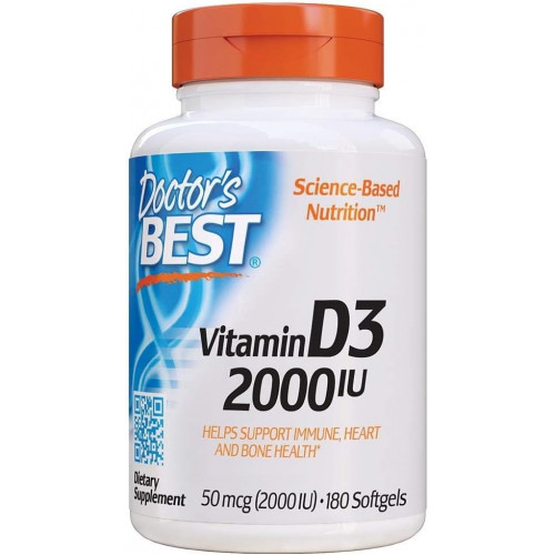 Показано переклад для запиту Doctor's Best Vitamin D3 2 000 IU Healthy Bones Teeth Hurt Immune Support Non GMO Gluten Free Soy Free , 180 Count