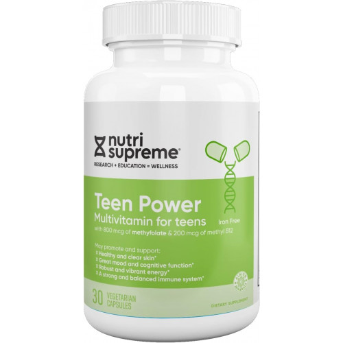 Nutri Supreme Teen Multivitamin для мальчиков и девочек 12-17 лет, лучшие кошерные витамины для подростков по одной таблетке в день, разработанные для развития и иммунитета подростков, 30 капсул