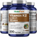 NusaPure Vitamin K2 MK7 120 мкг 200 вегетаріанських капсул (без сої, без ГМО, для веганів)