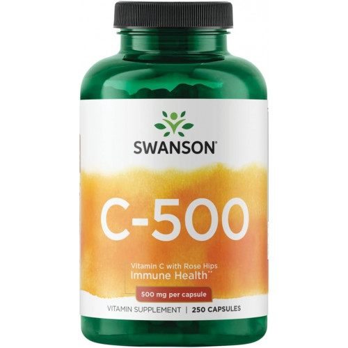 Возможно, вы имели в виду: Swanson Vitamin C with/Rose Hips - Herbal Supplement Promoting Skin Health, Heart Health & Immune System Support - Natural Formula Supporting Defense & Wellness - (250 Capsules, 500mg Each)