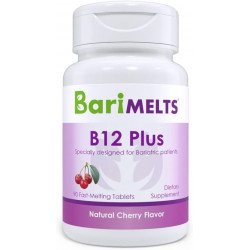 BariMelts Vitamin B12 Plus — запас на 3 месяца (90 быстрорастворимых таблеток) — послеоперационные бариатрические витамины с метилкобаламином B12, витамином B6, метилированным фолатом и биотином