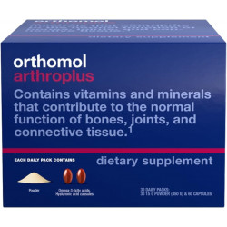 Orthomol Arthroplus, 30-денний запас, добавка для здоров’я кісток і суглобів, гідролізат колагену, сульфат глюкозаміну, сульфат хондроїтину