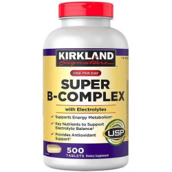 Kirkland Signature Super B-Complex with Electrolytes, 1 упаковка по 500 таблеток