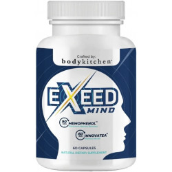 Body Kitchen EXEED Mind Crafted підтримує ясність розуму, когнітивні функції, з мемофенолом, Lutemax 20/20, InnovaTea, вегетаріанські ковпачки, 60 шт.