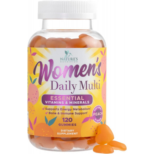 Возможно, вы имели в виду: Womens Complete Daily Multivitamin Gummy with Vitamin A, C, D, E, B6, B12, Biotin & Calcium, Immune Health Support, Womens Multivitamin Gummies, Peach Flavored Daily Vitamins for Women - 120 Gummies