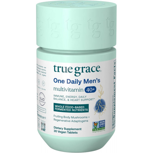 Возможно, вы имели в виду: True Grace Men's 40+ One Daily Multivitamin Fermented Minerals, Organic Adaptogens and Mushrooms Whole Body Balance Immune, Endurance, Bone & Heart Support Supplement - Non-GMO - 30 Vegan Tablets