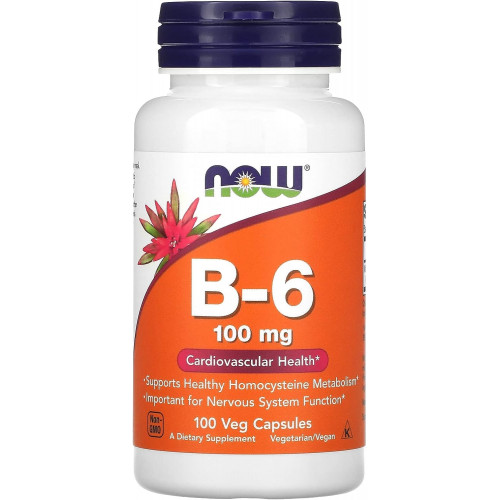 Возможно, вы имели в виду: Now Foods B6 100mg 100 Capsules