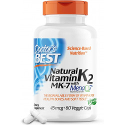 Doctor's Best Natural Vitamin K2 MK-7 with MenaQ7 White No Flavor, 60 штук