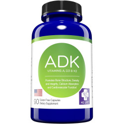 MD.LIFE A D K Vitamin Supplement - Вітамін D3 K2 і A - 90 капсул - Підтримка здоров'я кісток і серця - Високоефективна вітамінна добавка ADK - ADK Complex