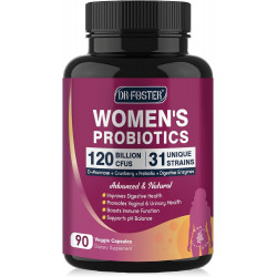 Возможно, вы имели в виду: Probiotics for Women Digestive Health, Vaginal probiotics 120 Billion CFU 31 Strains with Digestive Enzymes and Prebiotics & D Mannose & Cranberry for Urinary Tract, 90 Capsules