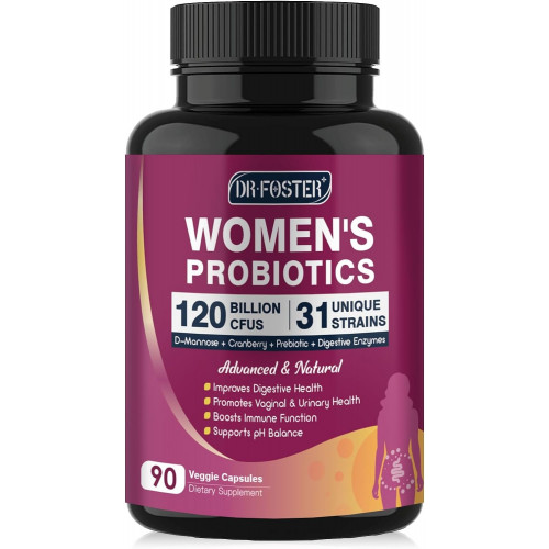 Возможно, вы имели в виду: Probiotics for Women Digestive Health, Vaginal probiotics 120 Billion CFU 31 Strains with Digestive Enzymes and Prebiotics & D Mannose & Cranberry for Urinary Tract, 90 Capsules