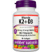 Webber Naturals Витамин K2 MK-7 (120 мкг) с витамином D3 (1000 МЕ), 90 мягких таблеток, поддерживает кости, зубы и сердечно-сосудистую систему, витаминная добавка, без глютена и ГМО