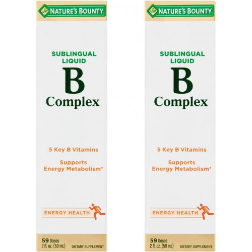 Nature's Bounty Vitamin B Complex сублінгвальна рідина, 2 фл. унції (упаковка з 2 шт.)