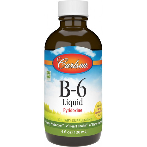 Возможно, вы имели в виду: Carlson - B6 Liquid, Vitamin B-6, Energy Production, Heart Health, Berry Lemonade Flavor, 120 mL (4 Fl Oz)