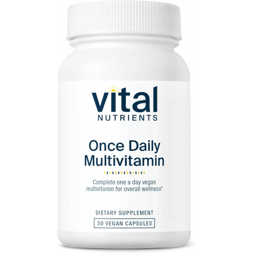 Vital Nutrients Once Daily Multivitamin | Веганский мультивитаминный комплекс для женщин и мужчин | Без аллергенов | 19 основных витаминов + антиоксиданты для здоровья глаз и сердца | Без глютена, молочных продуктов и сои | 30 капсул