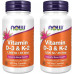 Now Foods Витамины D-3 и K-2, 120 растительных капсул (2 упаковки)