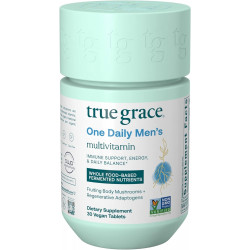 Возможно, вы имели в виду: True Grace One Daily Men’s Multivitamin Fermented Minerals, Organic Adaptogens and Mushrooms Whole Body Balance Immune, Endurance, Bone & Heart Support - Non-GMO, Gluten Free - 30 Vegan Tablets