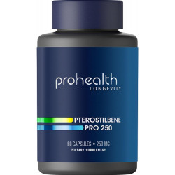 ProHealth Pterostilbene Pro 250 (250 мг, 60 капсул) Довголіття | Потужний антиоксидант. Підтримує здорове старіння, здоров'я серця, здоров'я клітин мозку.