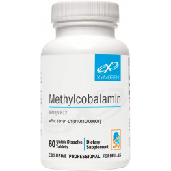 XYMOGEN Methylcobalamin 5000 mcg - Вітамін B12 добавка в маленьких, приємних на смак таблетках - підтримує здорове метилювання, неврологічне здоров'я, здорову імунну систему (60 таблеток)