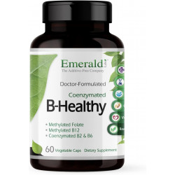 EMERALD LABS B-Healthy — веганский комплекс витаминов B — включает метилированную фолиевую кислоту и витамины группы B полного спектра — поддерживает здоровье иммунитета, мозга и сердца* — 60 растительных капсул