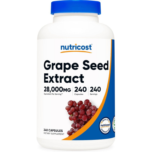 Возможно, вы имели в виду: Nutricost Grape Seed Extract 28,000mg, 240 Capsules - Non-GMO, Gluten Free, Vegetarian Friendly