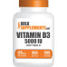 Bulksupplements.com вітамін D3 5000iu Softgels - Cholecalciferol, D3 добавка, вітамін D 5000 МО - 1 вітамін D3 Softgel (125 мкг вітаміну D) на порцію - 500 днів, 500 софтгел