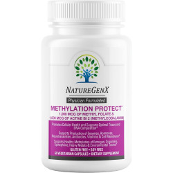 Показан перевод для запроса Methylation Protect - 1000 mcg Methylfolate Supplement with 5-mthf and Methyl B12 for MTHFR Support, Gluten Free, 60 Capsules