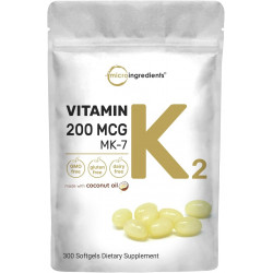 Возможно, вы имели в виду: Micro Ingredients Vitamin K2 MK-7 Supplement, 200 mcg Per Serving, 300 Coconut Oil Softgels | Easily Absorbed, Active Menaquinone Form | Immune, Joint, & Heart Support | Non-GMO