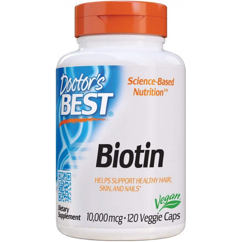 Doctor's Best Biotin для підтримки волосся, шкіри та нігтів, 120 шт