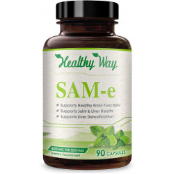 Healthy Way SAM-e - S-аденозил метионин 400 мг, 90 капсул без ГМО