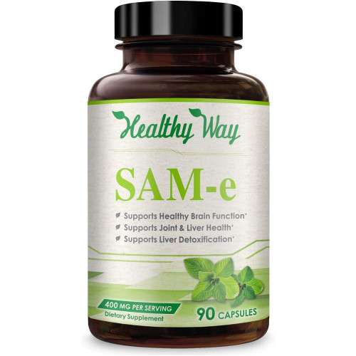 Healthy Way SAM-e - S-аденозил метіонін 400 мг, 90 капсул без ГМО