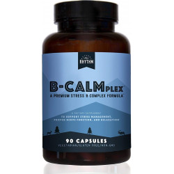 Natural Rhythm B-CALMplex, унікальна суміш вітамінів B, комплекс B підтримує правильну роботу нервів, запас на 3 місяці, 90 капсул