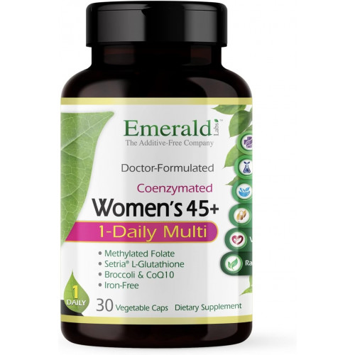 EMERALD LABS Women's 45+ 1-Daily Multi - Комплексний полівітамін для комплексної підтримки, здоров'я кісток і серця* - Розроблено для жінок 45+ - Безглютеновий і вегетаріанський - 30 рослинних капсул