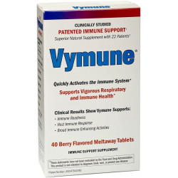 Vymune Amino-Acid Advanced Immune Support Supplement із потужними амінокислотами таурином, лізином і треоніном Meltaway Tablets, зі смаком ягід – для дорослих (800 мг вітаміну С, 40 кар.)