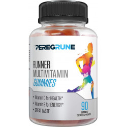 Runner Multivitamin Gummies – щоденний вітамін для бігу з комплексом вітамінів A, C, D, E та B – на 50% менше цукру – антиоксиданти, відновлення, витривалість та енергія Gummy – сертифікований цукор для бігу