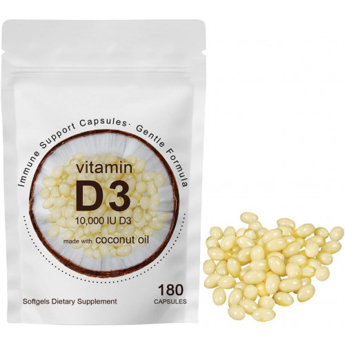 Возможно, вы имели в виду: 2-in-1 Vitamin D3 K2 Supplement Softgels, 10000 IU VIT D3 + 200 MCG Vitamin K2, Free of GMO, Gluten, Soy, Bone Health, Cardiovascular Health Support, Aiding in Calcium Absorption(180 Pcs)