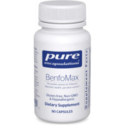 Pure Encapsulations BenfoMax 90's - 200 мг бенфотіаміну - Вітамін B1 Тіамін добавка - Підтримує здоров'я серця та метаболізм - Веганські та без ГМО - 90 капсул