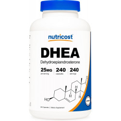 Nutricost DHEA 25 мг, 240 капсул – без глютена, без сои, без ГМО, пищевая добавка