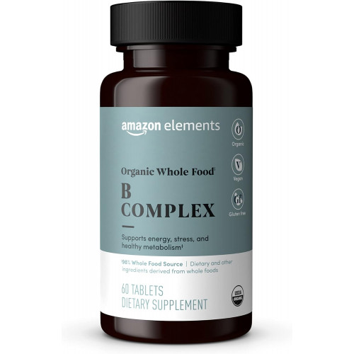 Amazon Elements Organic Whole Food B Complex, 60 табл