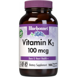 Вегетаріанські капсули Bluebonnet Vitamin K2, 100 шт