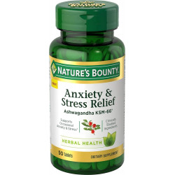 Nature's Bounty Anxiety & Stress Relief Ashwagandha Ksm-66 Tablets, 50 шт.