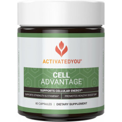 ACTIVATEDYOU Cell Advantage — добавка для поддержки клеточной энергии и митохондрий — помогает обеспечить общую силу тела, выносливость и здоровое пищеварение, а также концентрацию и концентрацию (60 капсул)