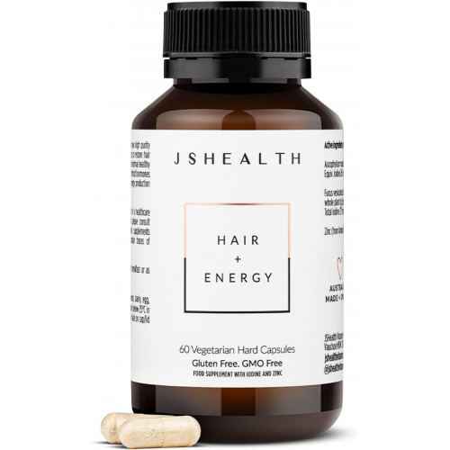 JSHealth Hair Formula — Витамины для роста волос и энергии с цинком и йодом — добавка против выпадения волос для мужчин и женщин (60 капсул)