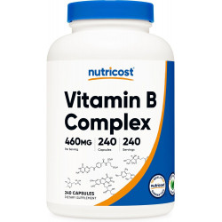 Nutricost High Potency Vitamin B Complex 460 мг, 240 капсул - з вітаміном C - Енергетичний комплекс